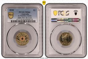 2018 $2 In Flanders Fields Colorized 30th Ann. $2 Coin MS66