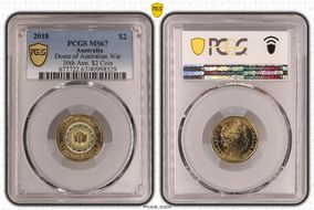 2018 $2 Dome of Australian War 30th Ann. $2 Coin Colorized MS67
