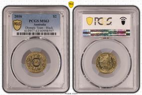 2016 $2 Olympic Team - Black Colorized MS63
