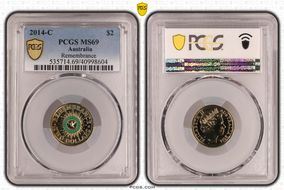 2014-C $2 Remembrance Colorized MS69