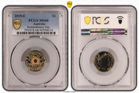 2015-C $2 Remembrance Day In Flanders Fields Colorized MS68