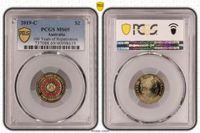 2019-C $2 100 Years of Repatriation Colorized MS69