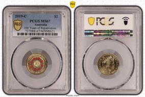 2019-C $2 100 Years of Repatriation Colorized MS67