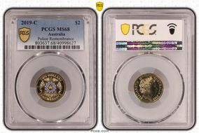 2019-C $2 Police Remembrance Colorized MS68