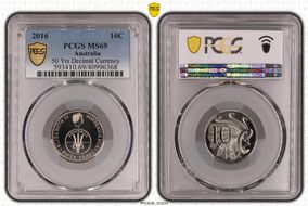 2016 10C 50 Yrs Decimal Currency MS69