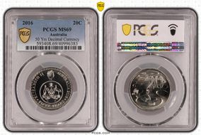2016 20C 50 Yrs Decimal Currency MS69