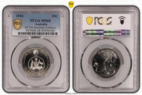 2016 20C 50 Yrs Decimal Currency MS68