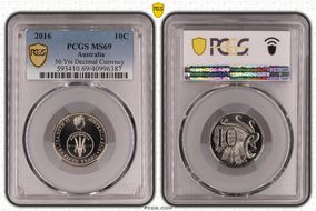 2016 10C 50 Yrs Decimal Currency MS69