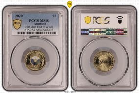 2020 $2 75th Ann End of WWII Colorized MS68