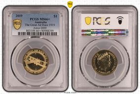 2019 $1 The Great Air Race 1919 Airco DH9 MS66+