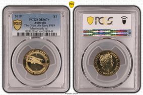 2019 $1 The Great Air Race 1919 Martinsyde A1 MS67+