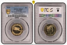 2019 $1 The Great Air Race 1919 Martinsyde A1 MS67