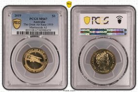 2019 $1 The Great Air Race 1919 Martinsyde A1 MS67