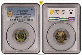 2018 $2 Commonwealth Games Australian Team Logo MS66