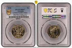 2018 $1 Commonwealth Games Sporting Events 2 of 4 MS67
