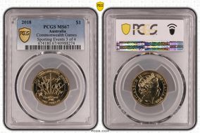 2018 $1 Commonwealth Games Sporting Events 3 of 4 MS67