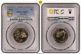 2011 $1 Australian Wool MS67