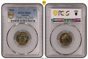 2016 $2 Olympic Team - Green Colorized MS66