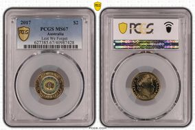 2017 $2 Lest We Forget Colorized MS67