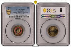 2017 $2 Possum Magic Colorized Visible Hush MS67