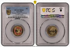 2017 $2 Possum Magic Colorized Visible Hush MS66