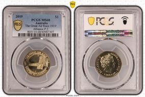 2019 $1 The Great Air Race 1919 Alliance P.2 MS68