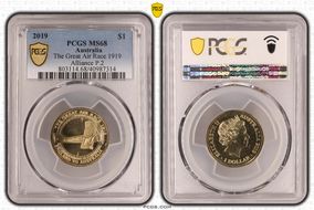 2019 $1 The Great Air Race 1919 Alliance P.2 MS68