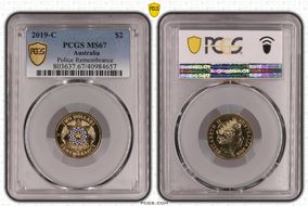 2019-C $2 Police Remembrance Colorized MS67
