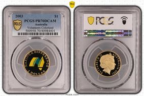 2003 $1 Volunteers Colorized PR70DCAM