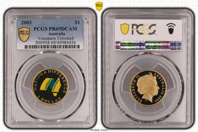 2003 $1 Volunteers Colorized PR69DCAM