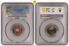 2019 $2 100 Years of Repatriation Colorized MS67