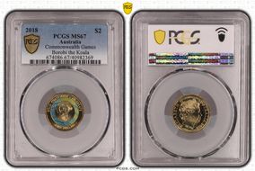 2018 $2 Commonwealth Games Borobi the Koala MS67