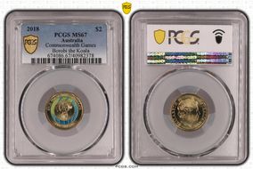 2018 $2 Commonwealth Games Borobi the Koala MS67