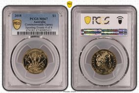 2018 $1 Commonwealth Games Sporting Events 4 of 4 MS67