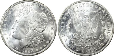 1888 $1 VAM 18, Doubled Eyelid MS65