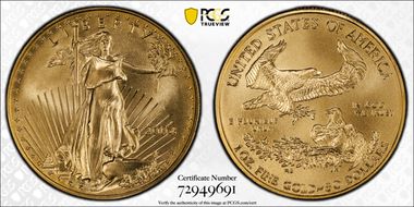 2004 $50 Gold Eagle MS70