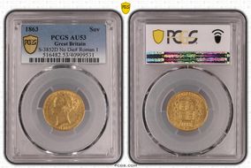 1863 Sov S-3852D No Die# Roman 1 AU53