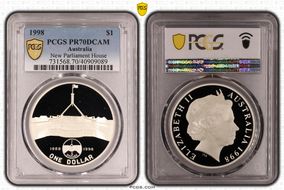 1998 $1 New Parliament House PR70DCAM