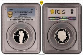 2005 $1 Gallipoli Ag PR69DCAM