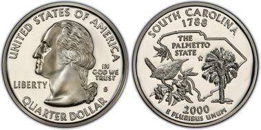 2000-S 25C South Carolina Silver PR70DCAM