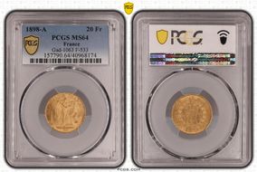 1898-A 20 Fr Gad-1063 F-533 MS64