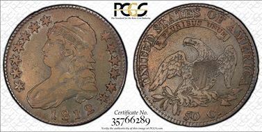 1812/1 50C Large 8 F15