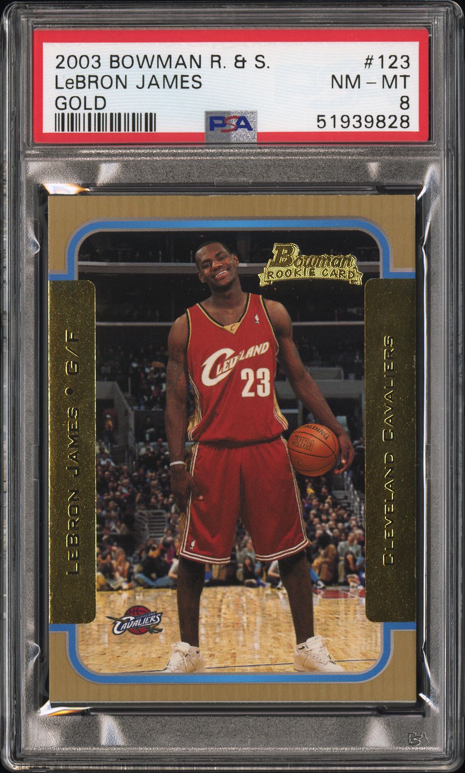 2003 Bowman GOLD #123 LeBRON JAMES front