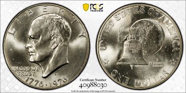 1976-S $1 Silver MS68