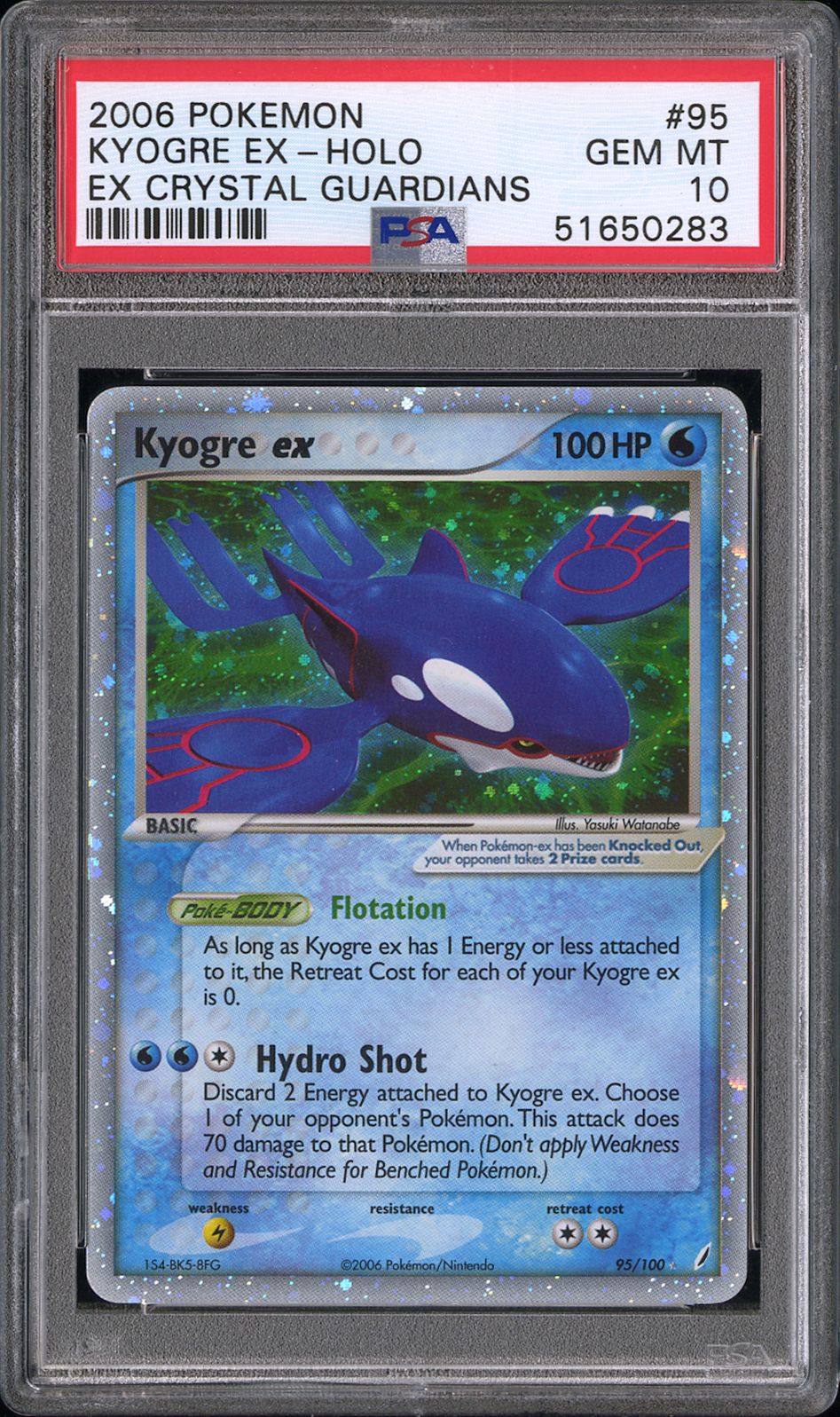 2006 Pokemon POKEMON EX CRYSTAL GUARDIANS #95 Kyogre Ex-Holo front