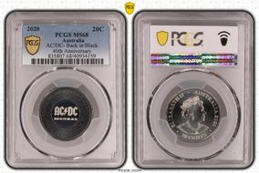 2020 20C AC/DC- Back in Black 40th Anniversary Colorized MS68