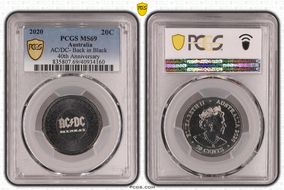 2020 20C AC/DC- Back in Black 40th Anniversary Colorized MS69