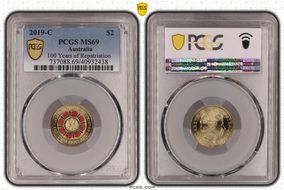 2019-C $2 100 Years of Repatriation Colorized MS69