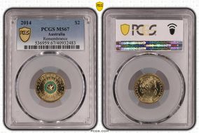 2014 $2 Remembrance - Colorized MS67