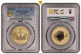 2013-P $1 175th Ann. Coronation MS69